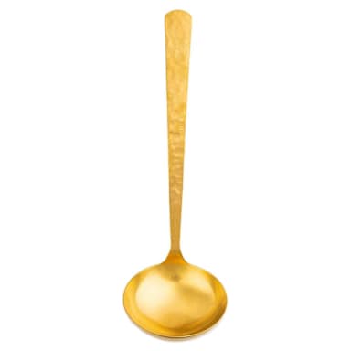 TableCraft 12991 Solaire Collection Gold 12" 4 oz. Serving Ladle