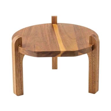 TableCraft 13381 Acacia 11.25 x 11.25 x 8 in Beverage Dispenser Stand