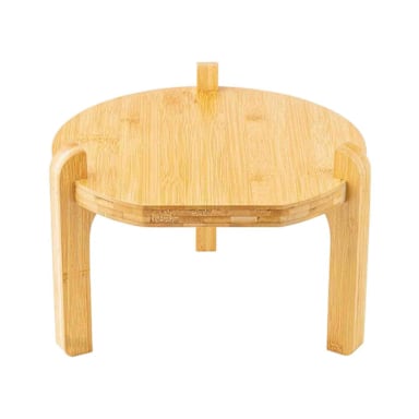 TableCraft 13379 Bamboo 11.25 x 11.25 x 8 in. Beverage Dispenser Stand