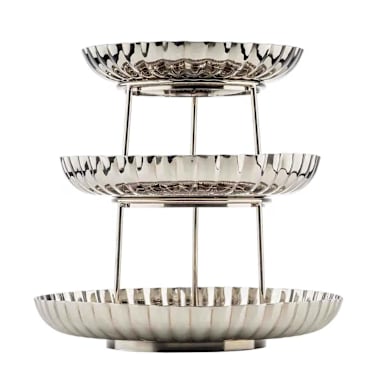 TableCraft 13160 Mirror S/S 3-Tier Seafood Tower