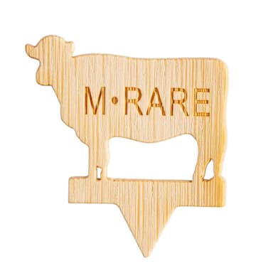 TableCraft 13111 Med-Rare Cow-Shape Steak Marker