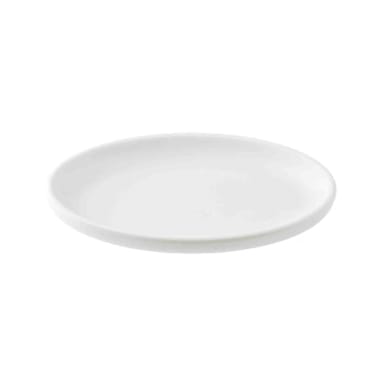 TableCraft 13115 Terra White 7" x 4" Oval Plate