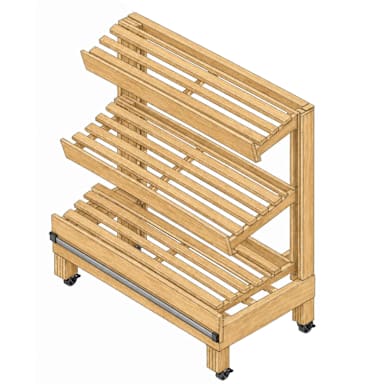 Marco BAK-400 POP 48 x 25 x 52 Mobile Upright Display w/ Adj Shelves