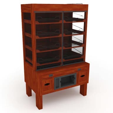Marco BSS-001 OAK SC Select Cherry Glass Self Serve Bagel Upright Display