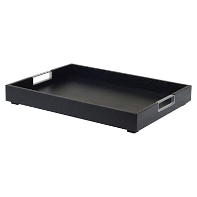 Cal-Mil 22347-87 Black Oak 22" x 17" Service Tray