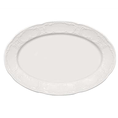 Bauscher 657203212000000 Mozart White 12.4 x 8.3 Oval Platter - 6 / CS