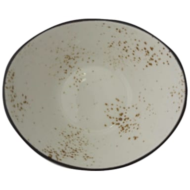 Int'l Tableware SH-922-CR Splash Creme/Dk Brown 12 oz. Bowl