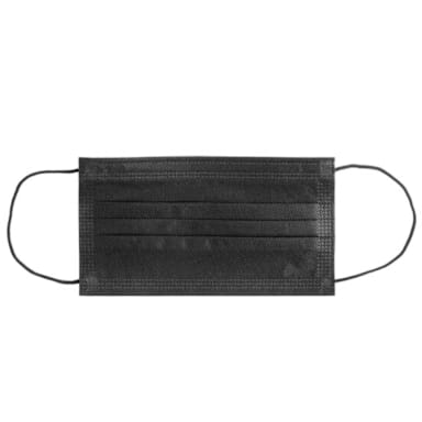 Darling Foodservice Black Non-Surgical 3-Ply Face Mask