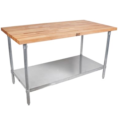 John Boos JNS04-X 72 x 24 x 35" Work Table w/ Maple Top