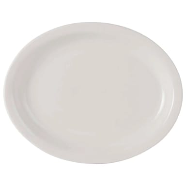 Tuxton China TNR-913 Nevada Eggshell 11.5 x 9" Platter