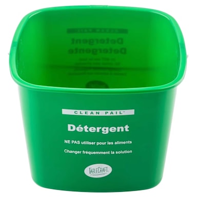 TableCraft 12541 Green HDPE 8 qt 10.25" x 9.5" Cleaning Pail