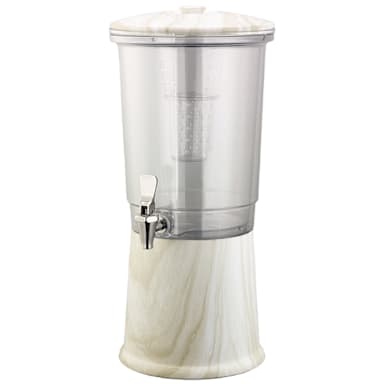 Service Ideas CBDDW3GSSWM Marble White 3 Gal Round Beverage Dispenser