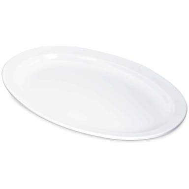 Carlisle KL12602 White Melamine 13-1/2" x 9-3/4" Platter