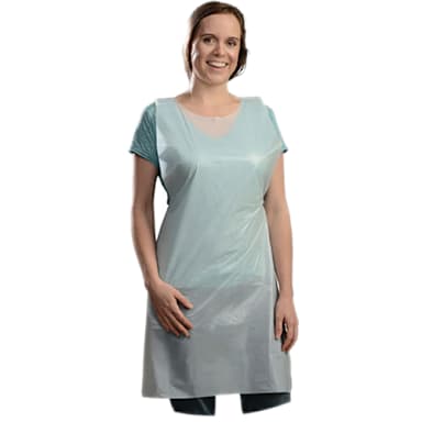 Tradex P2846 Disposable White Poly Foodservice Apron