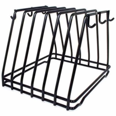 AdcraftĀ® CBR-6BK 6 Slot Black Cutting Board Rack