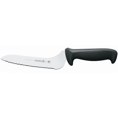 MundialĀ® 5620-9E Black Handled 9" Offset Serrated Sandwich Knife