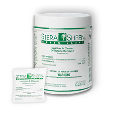 Purdy Stera-Sheen 4 lb Sanitizer Jar w/ Green Label - 4 / CS