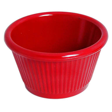Gessner 0382A RED Melamine 2 Oz. Fluted Ramekin