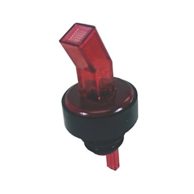 Spill-Stop 313-03 Red / Black BAN-M® Screened Pourer - Dozen