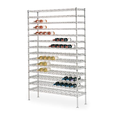 Metro WC258C Super Erecta Chrome 14 x 48 x 86-3/4 Cradle Wine Shelving