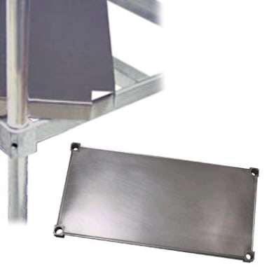 New Age Industrial 1848SB Alum. 18 x 48" Reinforced Solid Shelf