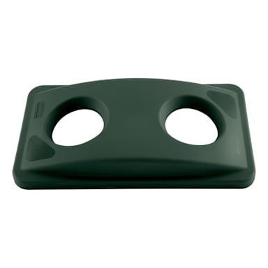 Rubbermaid FG269288GRN Slim Jim Green Bottle / Can Recycling Top