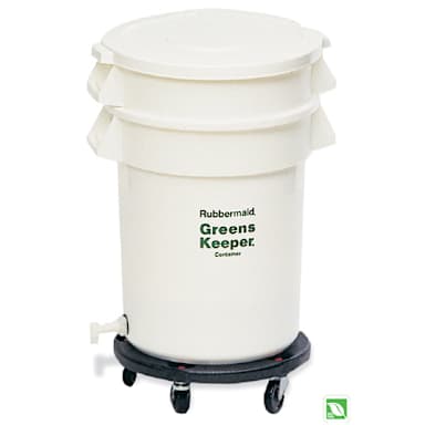 Rubbermaid FG263600 GreensKeeper 32 Gallon Can with Lid and Dolly