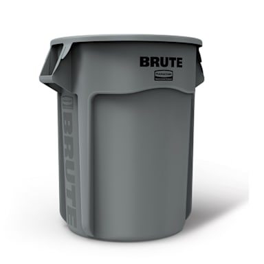 Rubbermaid FG265500GRAY BRUTE Gray 55 Gallon Container without Lid