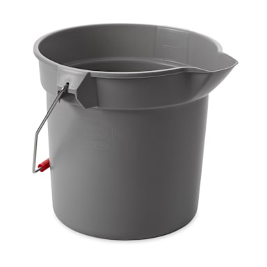 Rubbermaid FG296300GRAY BRUTE Gray 10 Quart. Bucket
