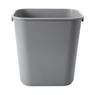 Rubbermaid FG295500GRAY Small Gray 13 Quart Wastebasket