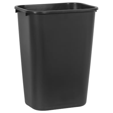 Rubbermaid FG295700BLA Large Black 41 Quart Wastebasket