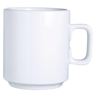 ARC Cardinal R0835 Candour White Porcelain 11 Oz. Mug