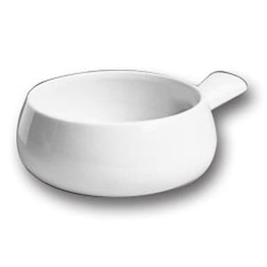 Hall China 6430ABWA Br White 16 Oz Side Handled Soup Bowl