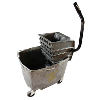 Hospeco Brands Group 26-35 Qt. Gray Sidepress Combo Bucket