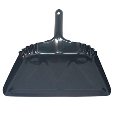 Hospeco Brands Group 12"x14" Black Metal Dust Pan