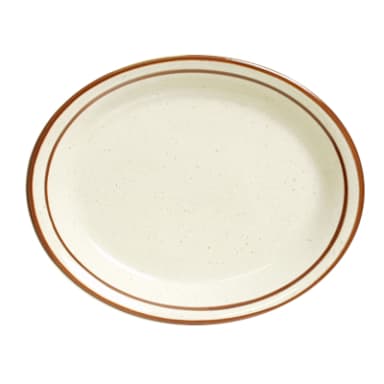 Tuxton TBS-013 Bahamas 11-1/2" Eggshell Oval Platter