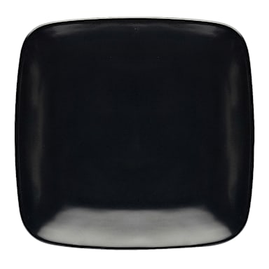 Elite Global Solutions D9SQR-B Radius 8-1/4" Black Square Plate