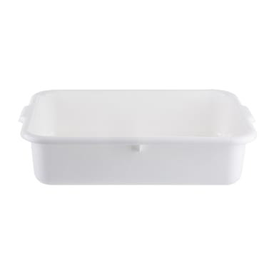TableCraft 1529W White Polyethylene 21.5" x 15.75" Tote Box