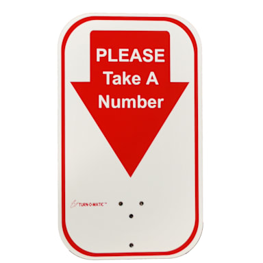 Sato 106000100 Red Take-a-Number Sign