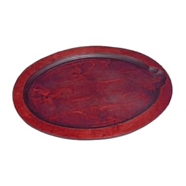 Lodge UOPB1 Chili Pepper Red 11.75" Oval Wood Underliner