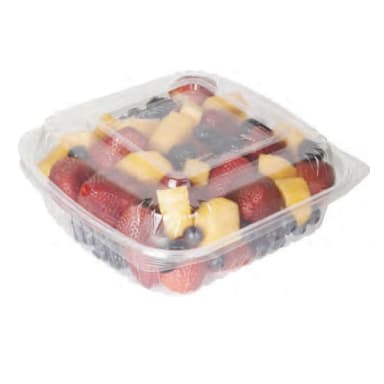 Eco Products Clear Clamshell Container, 6 x 6 x 3"
