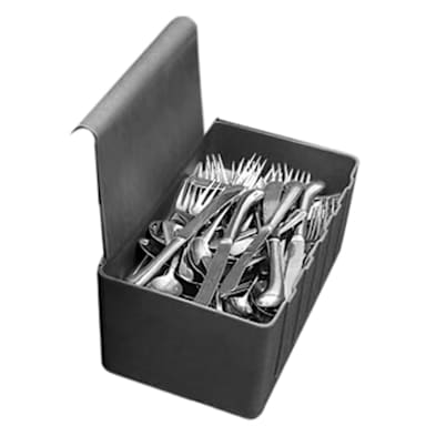 Cambro BC1115SH110 Black 1.75 Gal. Silverware Holder for Service Carts