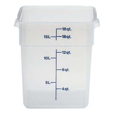 Cambro 18SFSPP190 Translucent Camwear CamSquare 18 Qt. Container