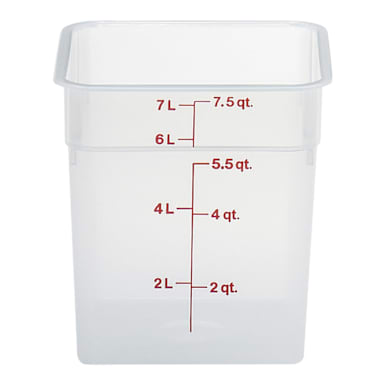 Cambro 8SFSPP190 Translucent Camwear CamSquare 8 Qt. Container