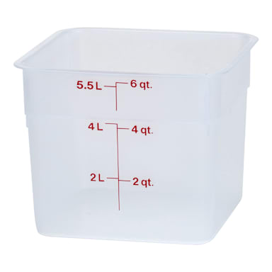 Cambro 6SFSPP190 Translucent Camwear CamSquare 6 Qt. Container