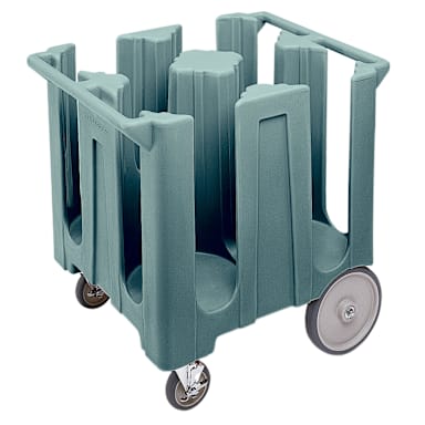 Cambro DC1225401 Slate Blue Poker Chip Style Dish Caddy with 4 Columns