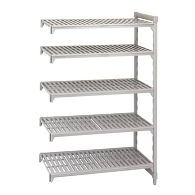 Cambro CPA184872V5480 Camshelving Gray 18" x 48" Add-On 5 Shelf Unit