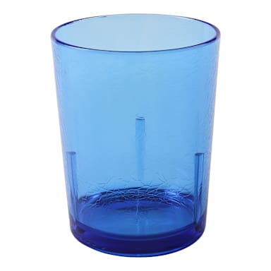 Cambro D14608 Del Mar Blue 14 Oz. Tumbler w/ Crackle Finish