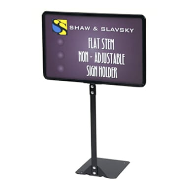Darling Foodservice 8.5 x 11 Black Sign Holder W/ 10" Stem