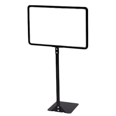 Shaw & Slavsky FN7X11-12B 7" x 11" Black Sign Holder W/ 12" Stem
